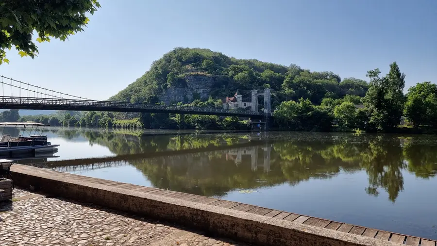 le Lot et le pont de fer à Cajarc