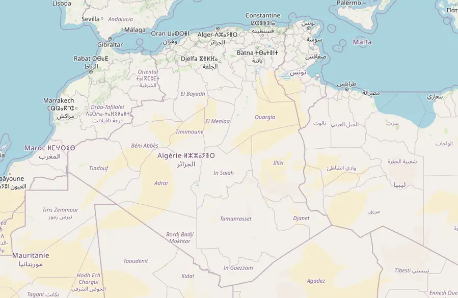 carte d'Algérie