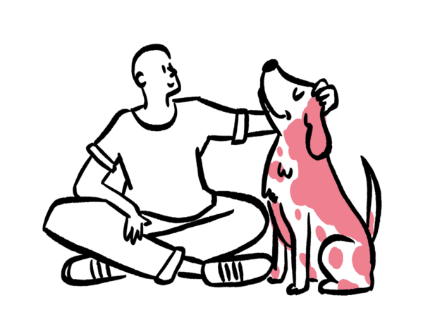 l'homme et son chien