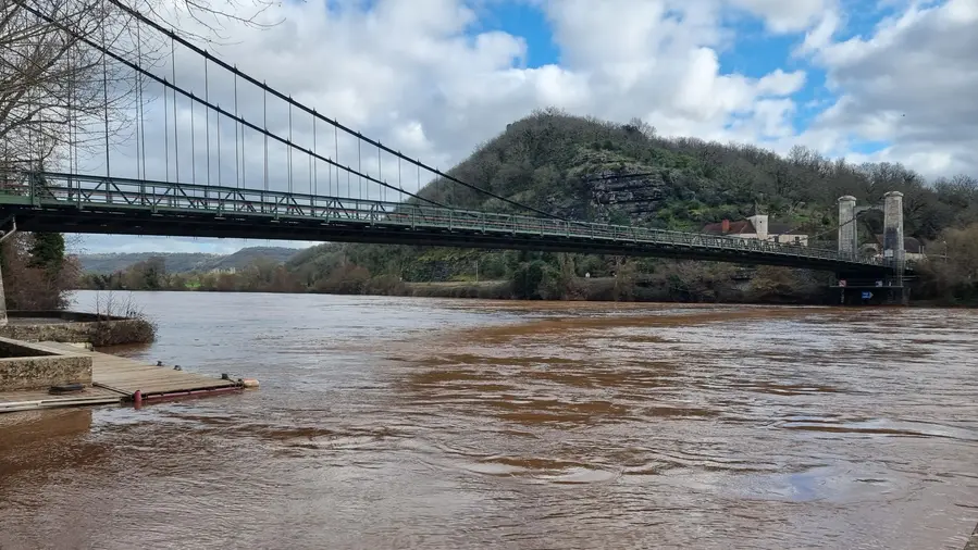 Le pont de Cajarc en février 2026