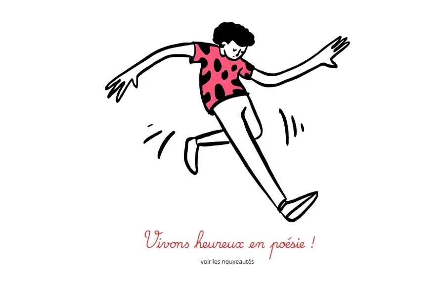 la page d'accueil du site de Vincent Breton utilise la police Marelle