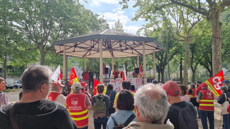 Manifestation du premier mai à Villefranche de Rouergue