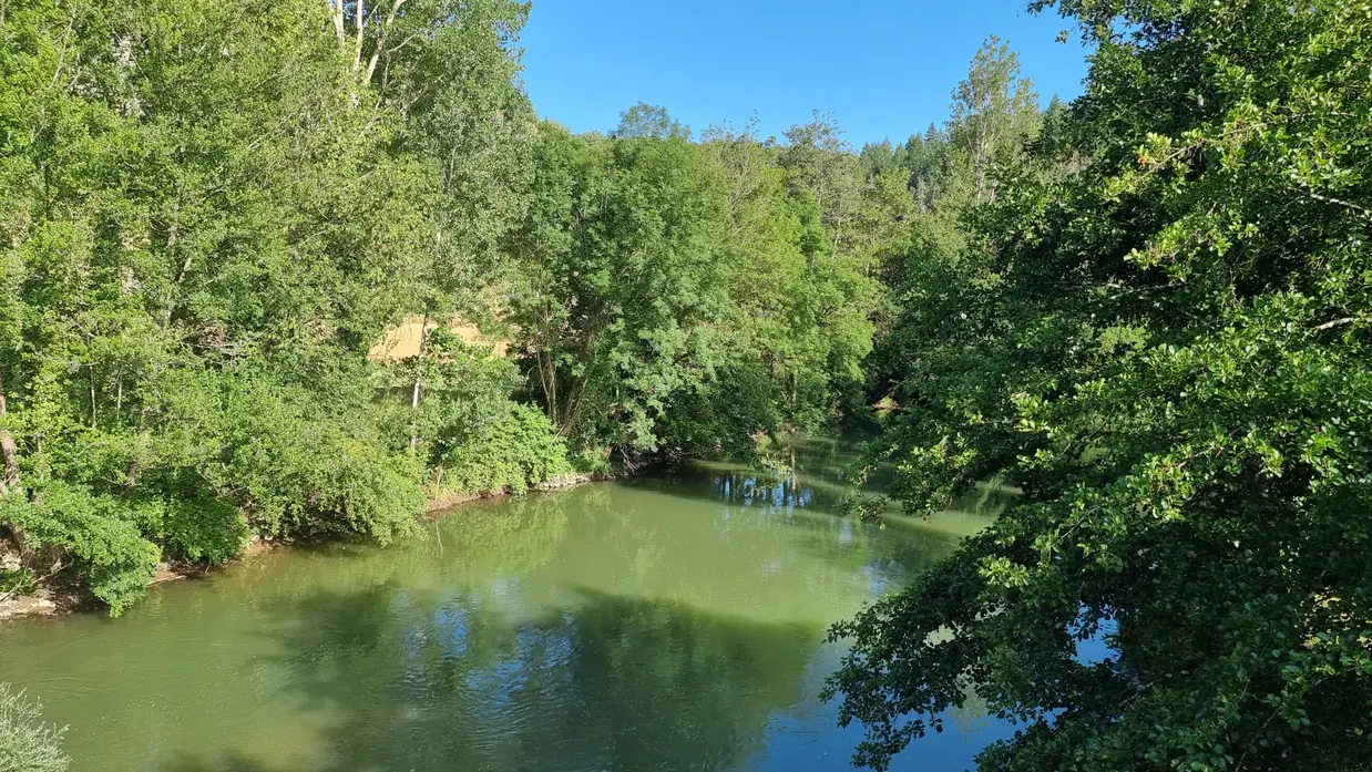 La rivière du Célé à Sauliac dans le Lot
