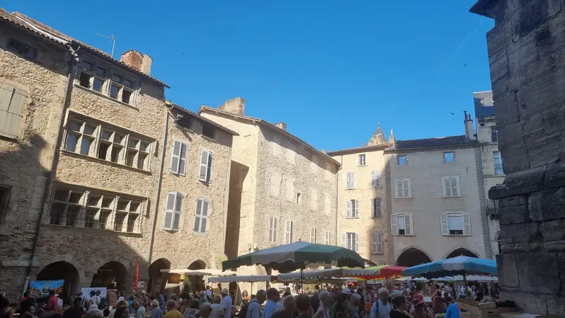 la foule au marché de Villefranche de Rouergue