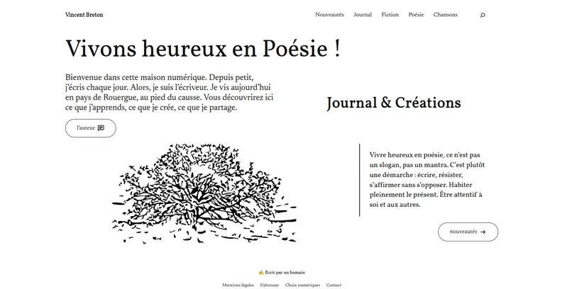 page d'accueil du site vincentbreton.fr