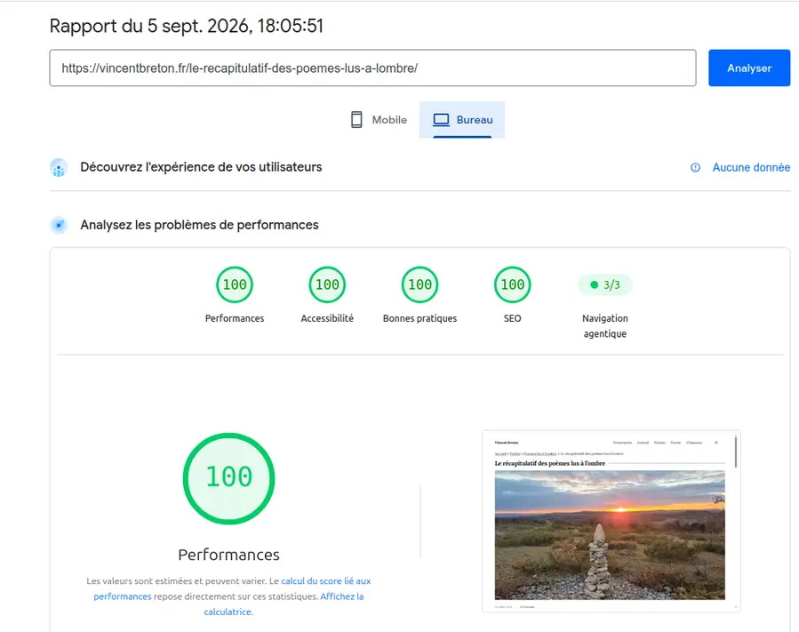 Evaluation liste